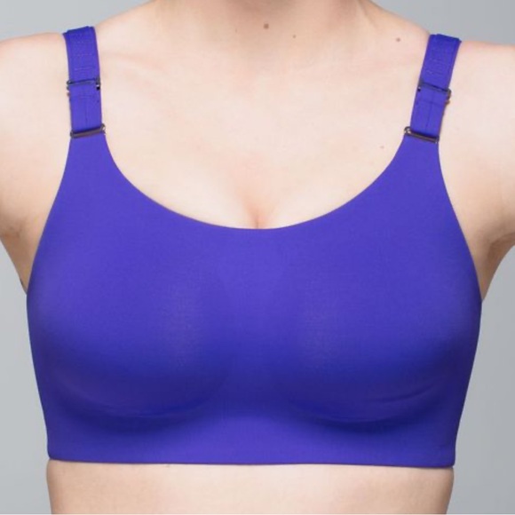 Lululemon Athletica Booby Bracer Spots Bra in Bruised Berry and Black Size 34D - Picture 1 of 12